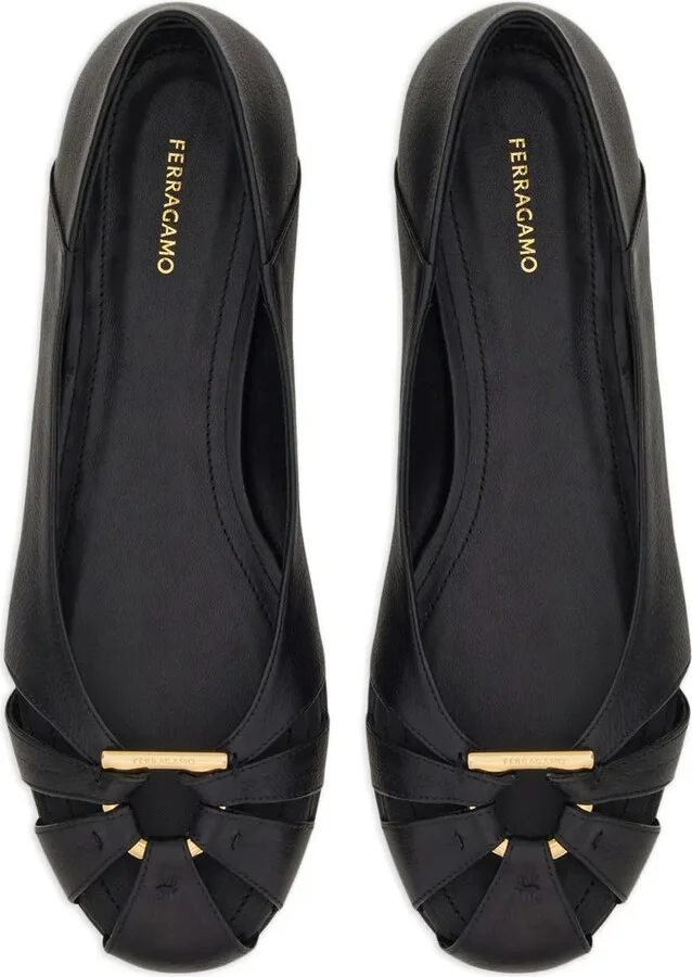 Gancini ornament flat ballerina shoes - Image 4
