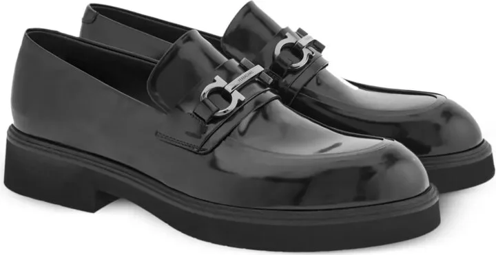 Gancini-ornament leather loafers - Image 2
