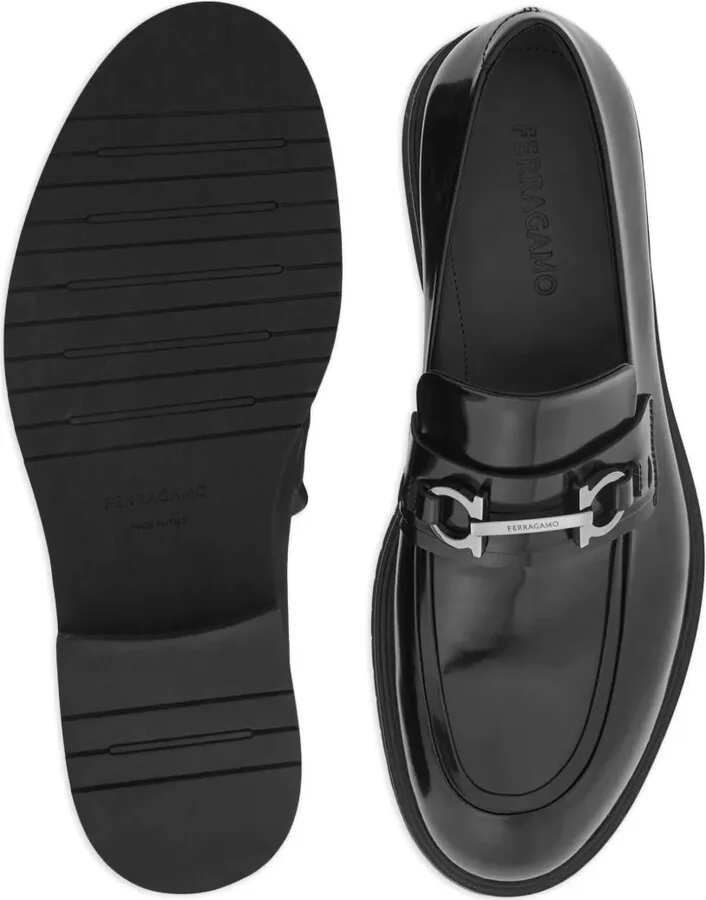 Gancini-ornament leather loafers - Image 5
