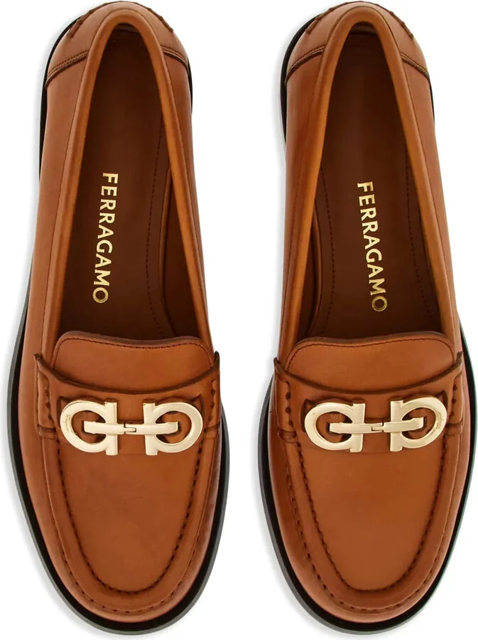 Gancini-ornament leather mocassins - Image 4