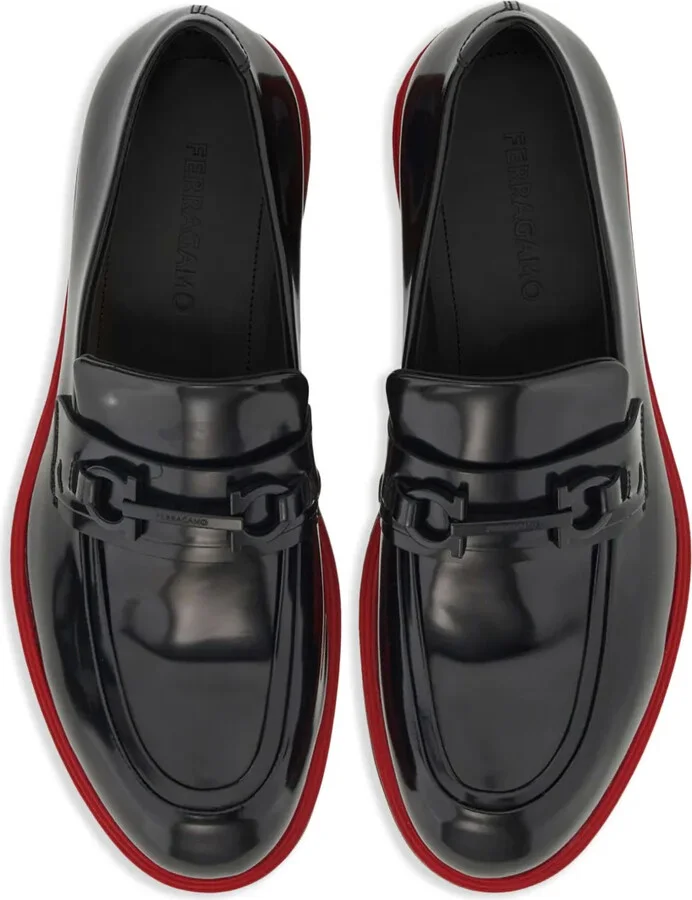 Gancini-ornament leather mocassins - Image 4