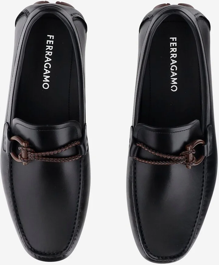 Gancini Ornamented Driver Loafers - Image 2