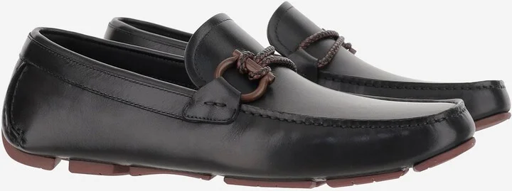 Gancini Ornamented Driver Loafers - Image 3