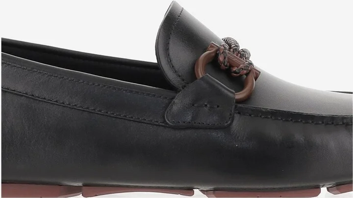 Gancini Ornamented Driver Loafers - Image 5