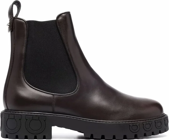 Gancini-outsole ankle boots