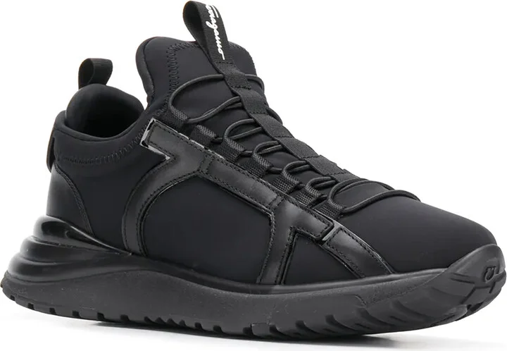 Gancini-panel low-top neoprene trainers - Image 2