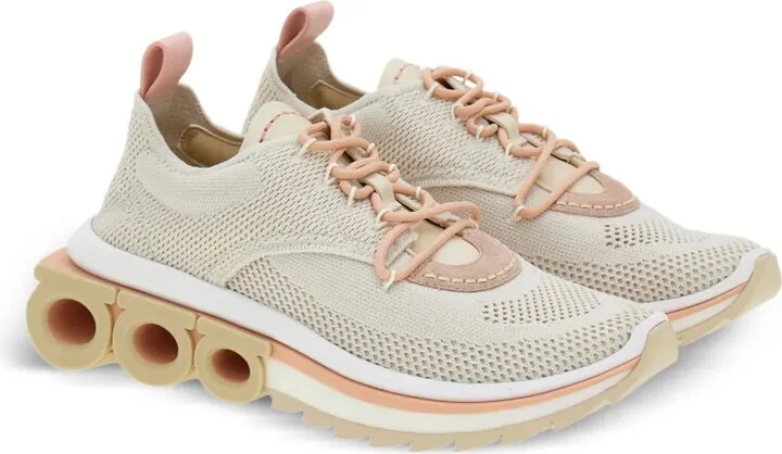 Gancini panelled sneakers - Image 2