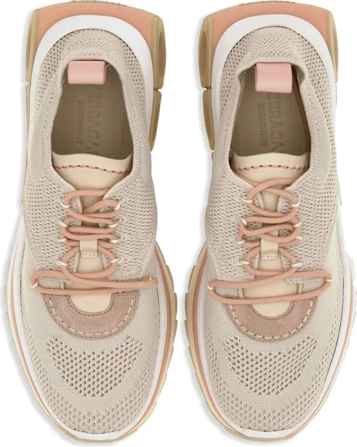 Gancini panelled sneakers - Image 4
