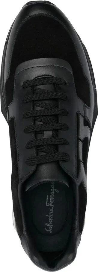 Gancini-patch lace-up sneakers - Image 4
