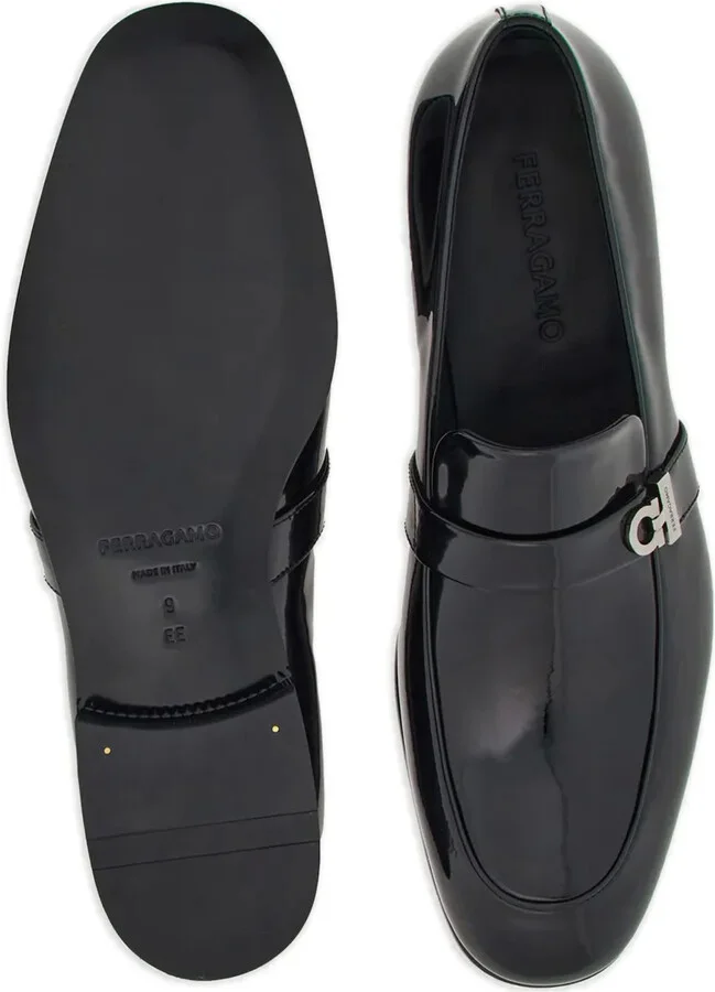 Gancini patent-leather loafers - Image 5
