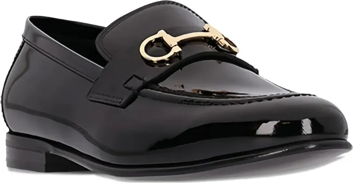 Gancini patent-leather loafers - Image 4