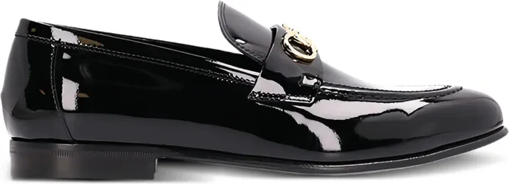 Gancini patent-leather loafers