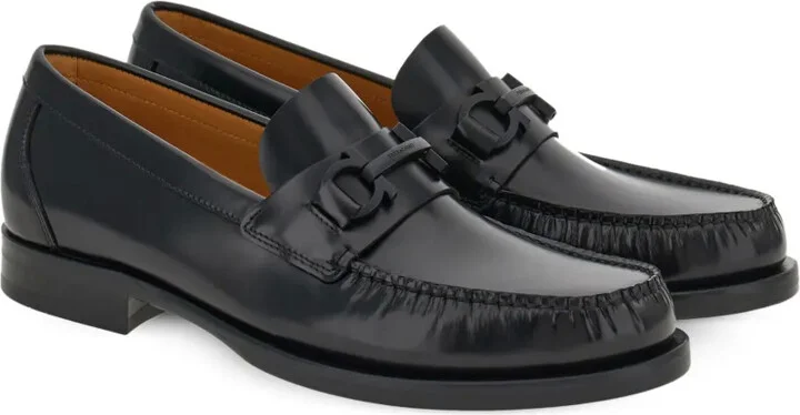 Gancini plaque 35mm leather loafers - Image 2