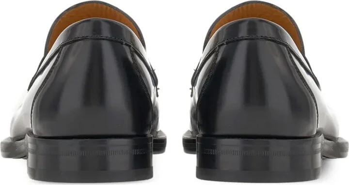 Gancini plaque 35mm leather loafers - Image 3