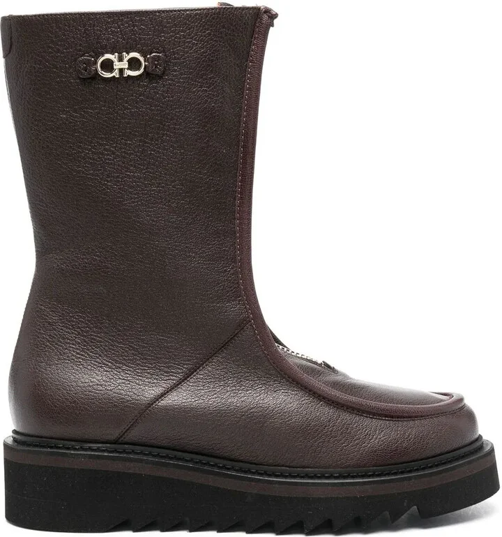 Gancini-plaque ankle boots
