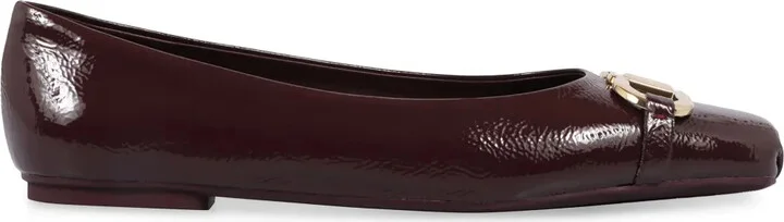 Gancini-plaque ballet flats