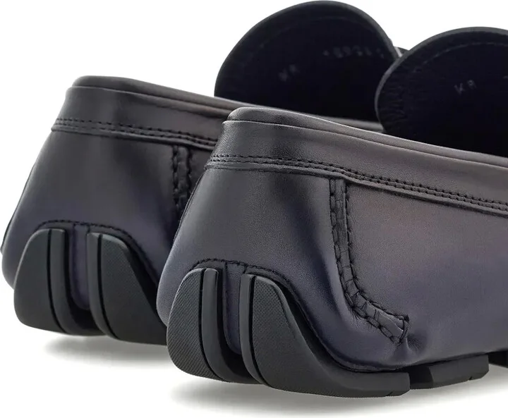 Gancini-plaque leather driver shoes - Image 3