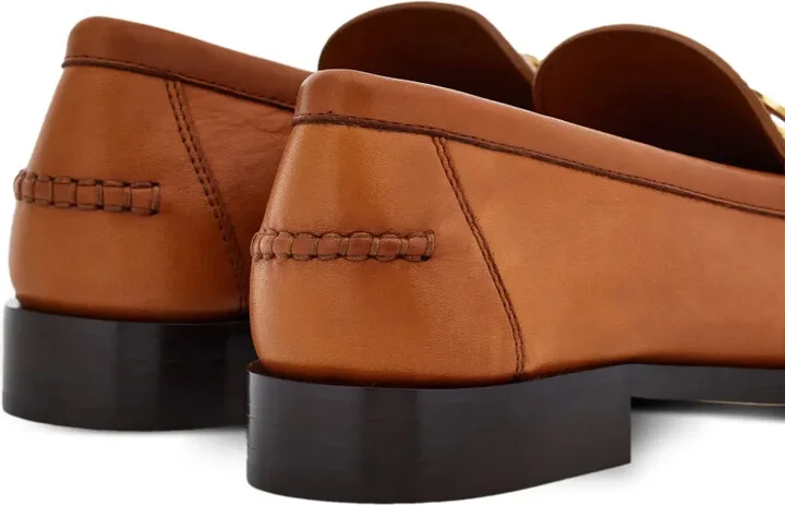 Gancini-plaque leather loafers - Image 3