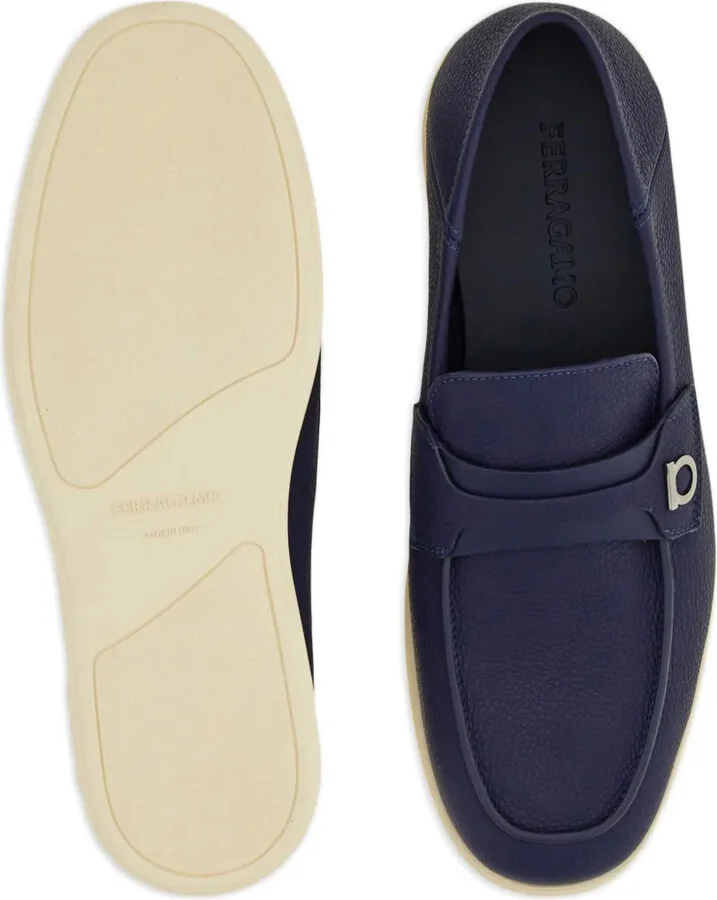 Gancini-plaque leather loafers - Image 5