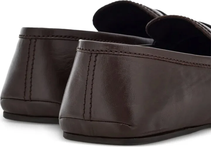 Gancini-plaque leather loafers - Image 3