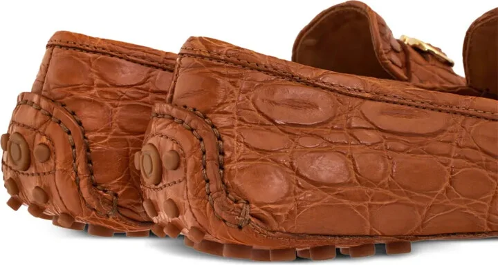 Gancini-plaque leather loafers - Image 3