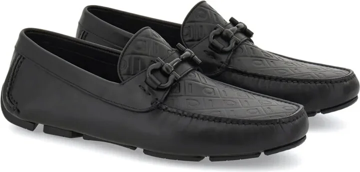 Gancini-plaque leather loafers - Image 2