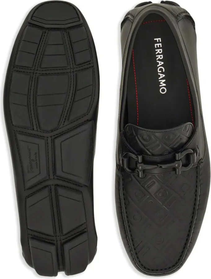 Gancini-plaque leather loafers - Image 5