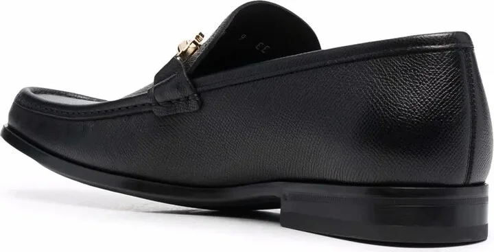 Gancini-plaque leather loafers - Image 3