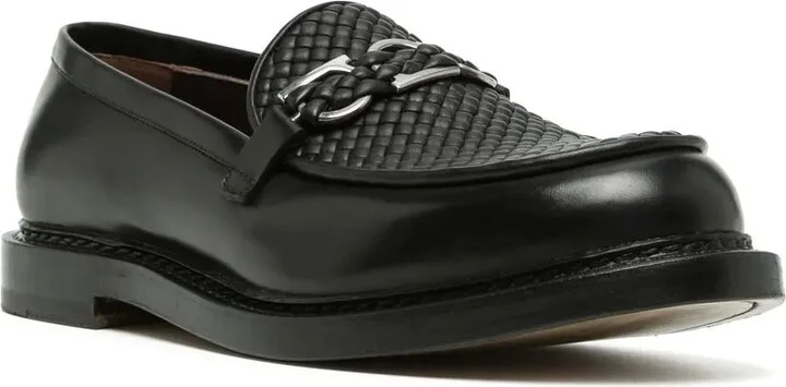 Gancini-plaque leather loafers - Image 2