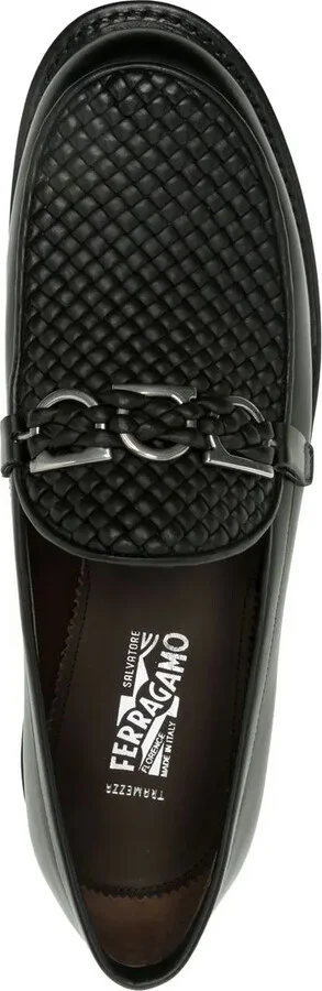 Gancini-plaque leather loafers - Image 4