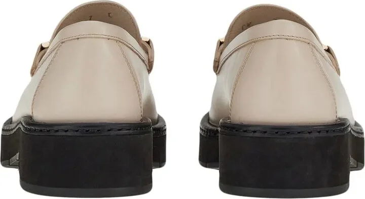 Gancini-plaque leather loafers - Image 3