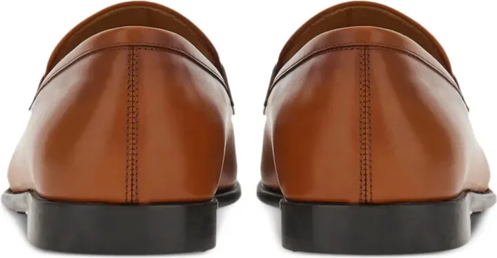 Gancini-plaque leather loafers - Image 3