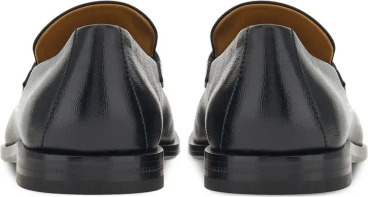 Gancini-plaque leather loafers - Image 3