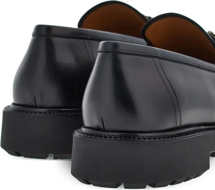 Gancini-plaque leather loafers - Image 3