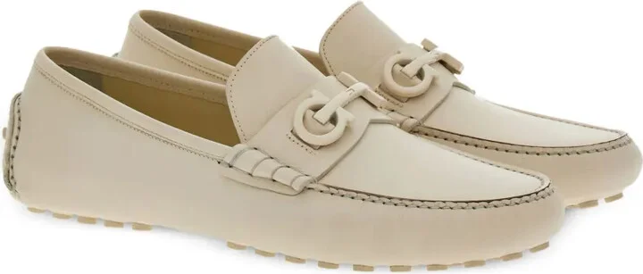 Gancini-plaque leather loafers - Image 2