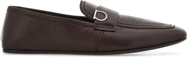Gancini-plaque leather loafers