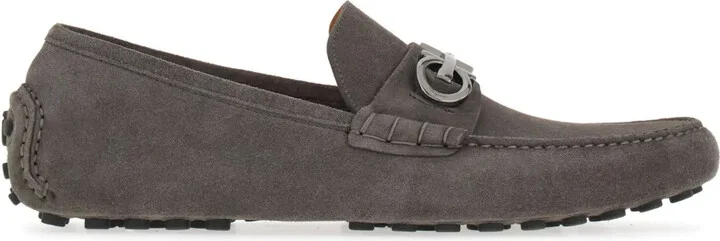 Gancini-plaque leather loafers