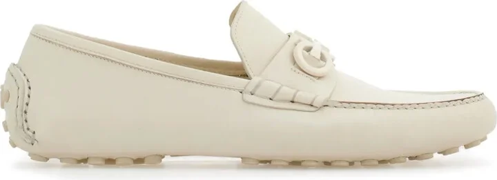 Gancini-plaque leather loafers