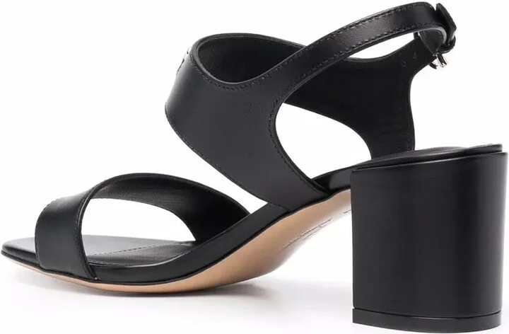 Gancini-plaque leather sandals - Image 3