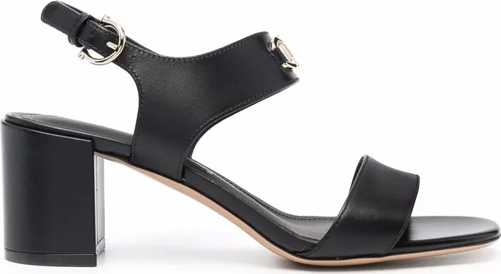 Gancini-plaque leather sandals