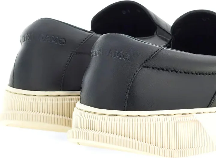 Gancini-plaque leather sneakers - Image 3