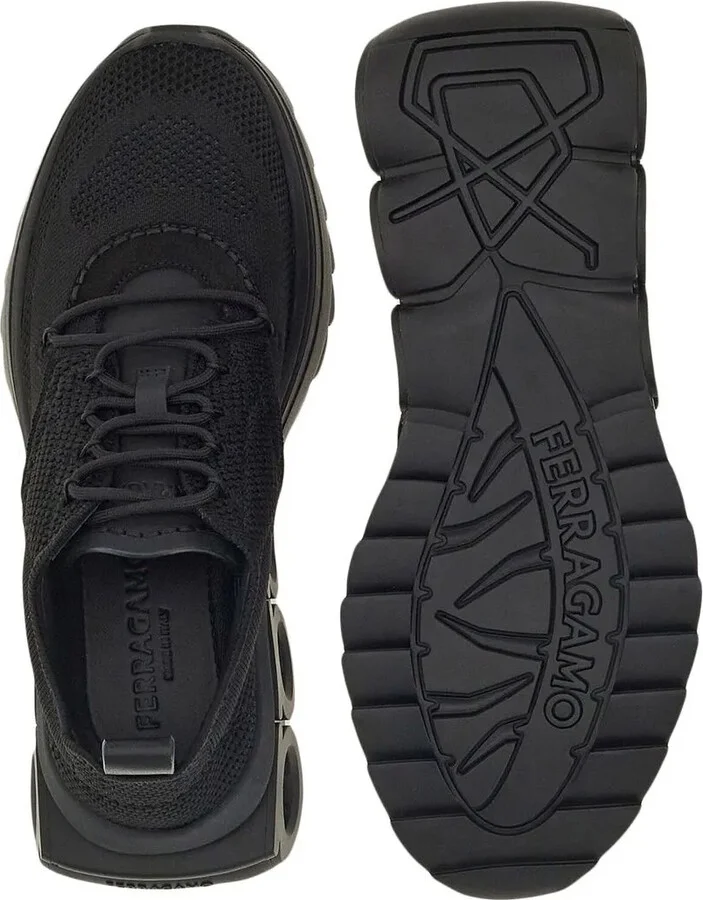 Gancini-plaque low-top sneakers - Image 5