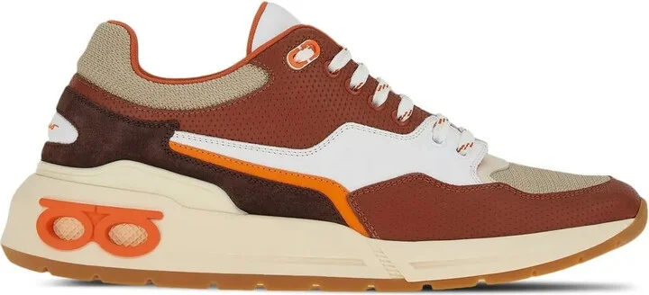 Gancini-plaque low-top sneakers