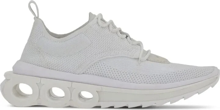 Gancini-plaque low-top sneakers