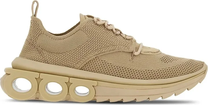 Gancini-plaque low-top sneakers