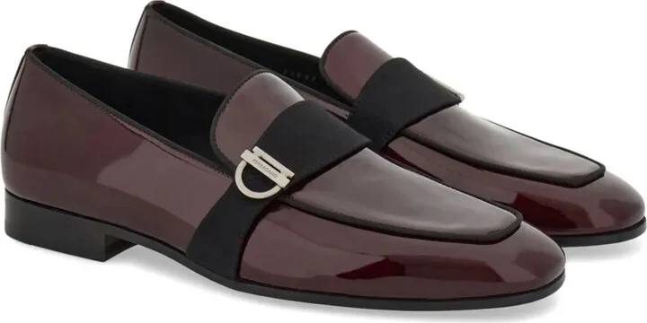 Gancini-plaque patent loafers - Image 2