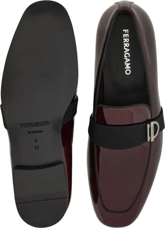 Gancini-plaque patent loafers - Image 4