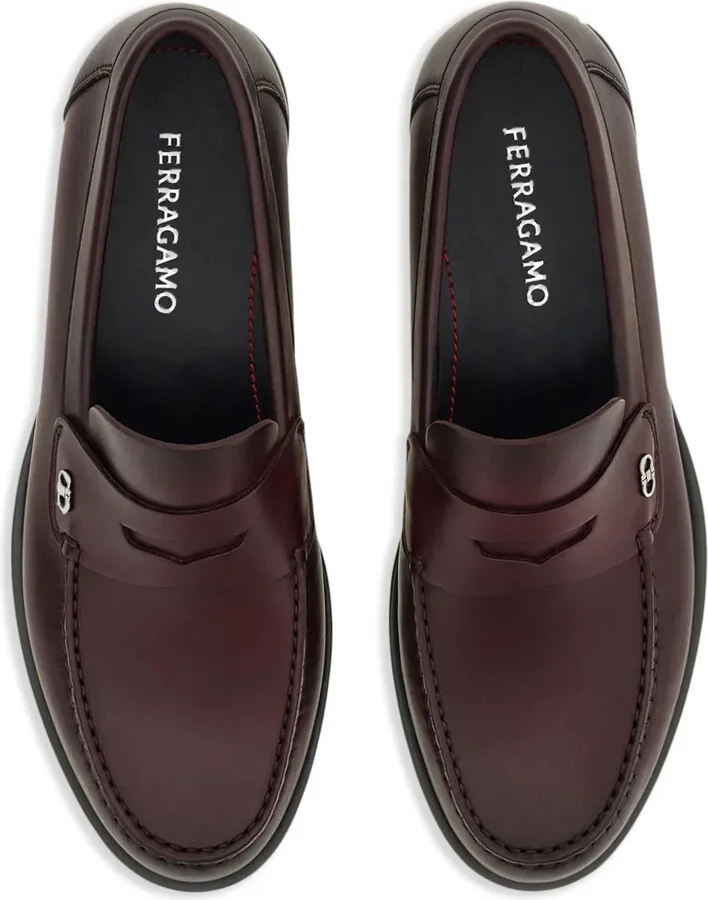 Gancini-plaque penny loafers - Image 4