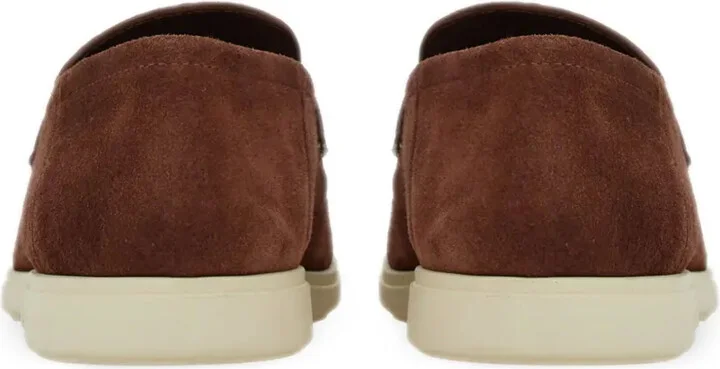 Gancini-plaque suede loafers - Image 3