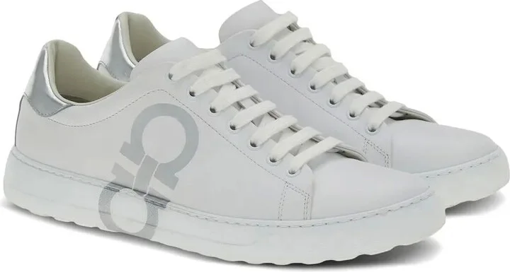 Gancini-print lace-up sneakers - Image 2